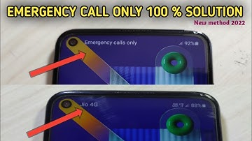 Emergency call only fix for samsung mobile | no service | new method 2022