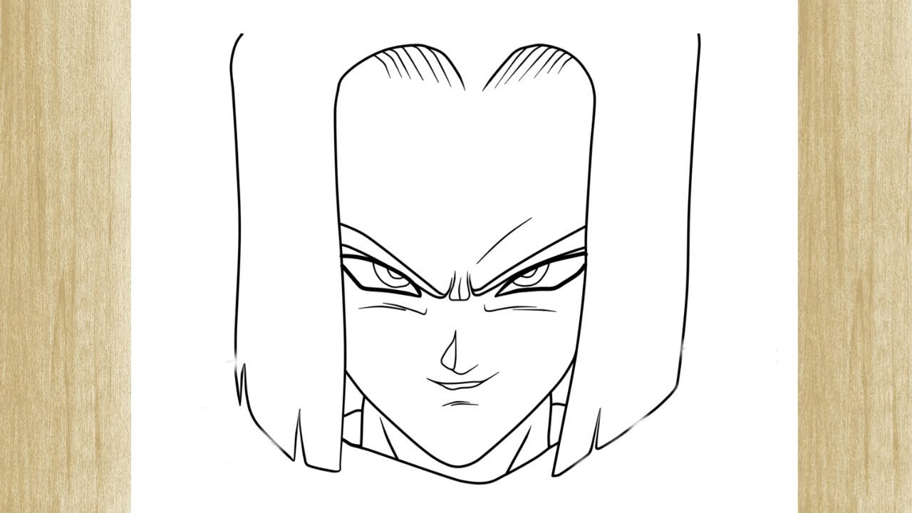 HOW TO DRAW ANDROID 17 FROM DRAGON BALL Z /// COMO DESENHAR O ANDROIDE 17  DE DRAGON BALL Z 