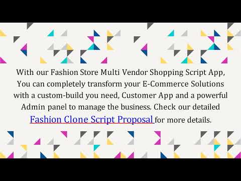 Best Fashion Store Multi Vendor Script - Readymade Clone Script