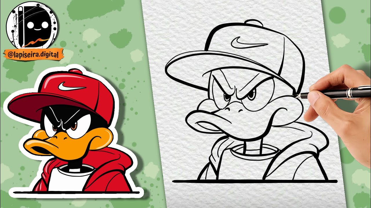 Como desenhar patolino de bonner da Nike  passo a passo