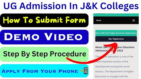 How To Apply For UG Admission 2023 | Demo Video