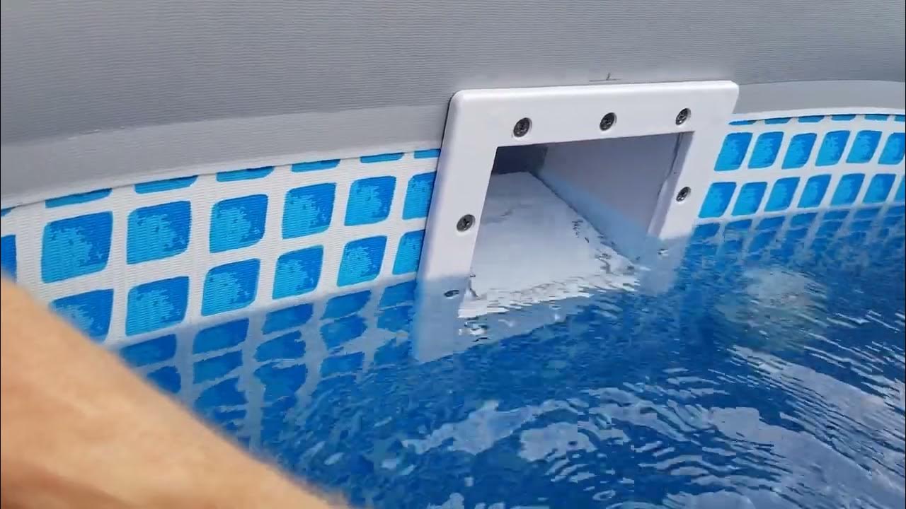 20x52 intex pool with deck dock ladder skimmer salt water foam base