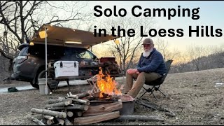 Solo Camping in the Loess Hills of Missouri Making Chinese Hot Pot for Dinner