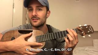 Video thumbnail of "Yue Liang Dai Biao Wo De Xin - UKULELE TUTORIAL - 月亮代表我的心"