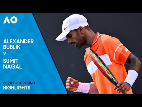 Alexander Bublik v Sumit Nagal Highlights | Australian Open 2024 First Round