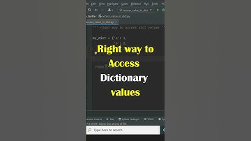 How do you access values in Dictionary #code #python #programming