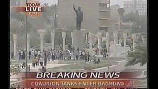 Vhs History News ~ April 9th 2003  Troops arrive in Baghdad (NBC mostly} by mjimih 3,617 views 3 years ago 4 hours, 47 minutes