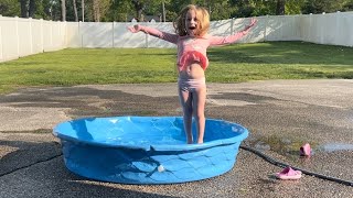 Isabel Plays in the Pool for First Time This Year
