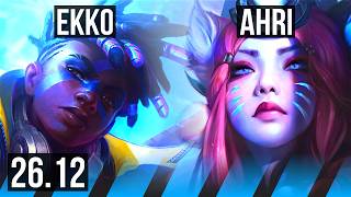 EKKO vs AHRI (MID) | 45K damage | EUNE Master | 26.12