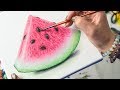 The Watermelon - Acrylic painting / Homemade Illustration (4k)