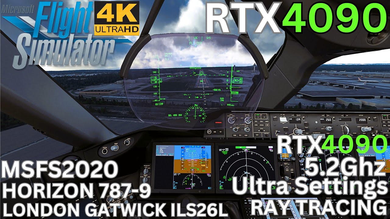 [MSFS RTX 4090]Horizon Simulations 787-9 First Landing Into London Gatwick Airport[Ultra Settings]4K