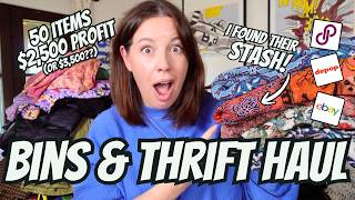 I found their STASH!!! 50 Items from the Goodwill Bins and Thrift to resell on Ebay and Poshmark!!
