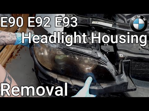 BMW E90 E91 E92 E93 Headlight Housing Removal | 323i 325i 328i 330i 335i