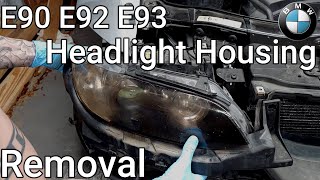 BMW E90 E91 E92 E93 Headlight Housing Removal | 323i 325i 328i 330i 335i