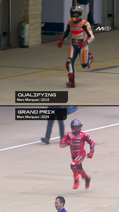 Comparison: Marc running through the COTA paddock! 🏃‍♂️