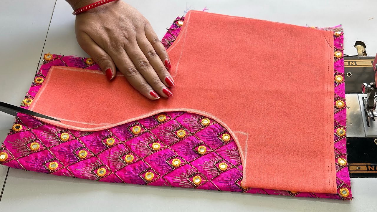 Стильный дизайн блузки с вырезом на спине | Дизайн спинки блузки | Крой и пошив блузки с вырезом ...