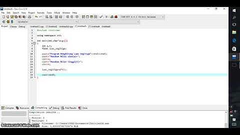Tutorial Menghitung Luas Segitiga dengan c++