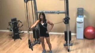 GDCC200 Cable Crossover Exercises - One Arm Cross Body Lateral