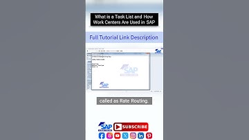 Wat is een takenlijst en hoe worden werkcentra gebruikt in SAP | Stamgegevens | SAP-zelfstudie vo...