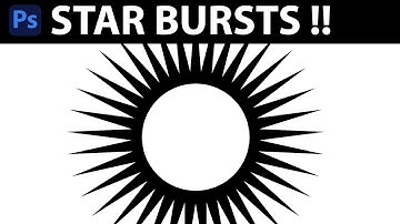 Create STAR BURST shapes in Photoshop tutorial HOW TO