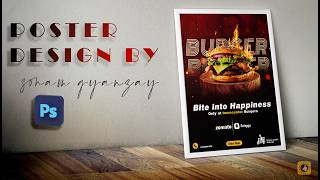 How to Make Professional Burger Poster in Photoshop Burger Ad Design Tutorial + FREE PSD!