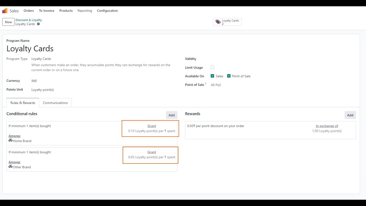 How to setup Loyalty Points Earning and Redemption for repetitive business from customers in Odoo