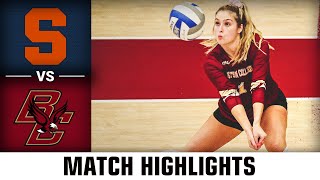 Syracuse vs. Boston College ACC Volleyball Highlights (2022)