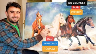 :    () ?  . Zeichnen lernen f"ur Anf"anger. Pferd malen.#art