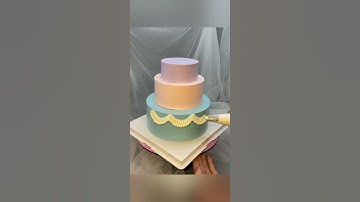 Three layer cake decoration ideas # cake making # cake # decoration # b