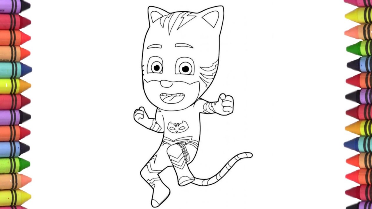 How to draw PJ masks catboy, catboy cartoon drawing, PJ masks drawing
