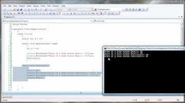 C# Tutorial Variables and  Scope of Variables