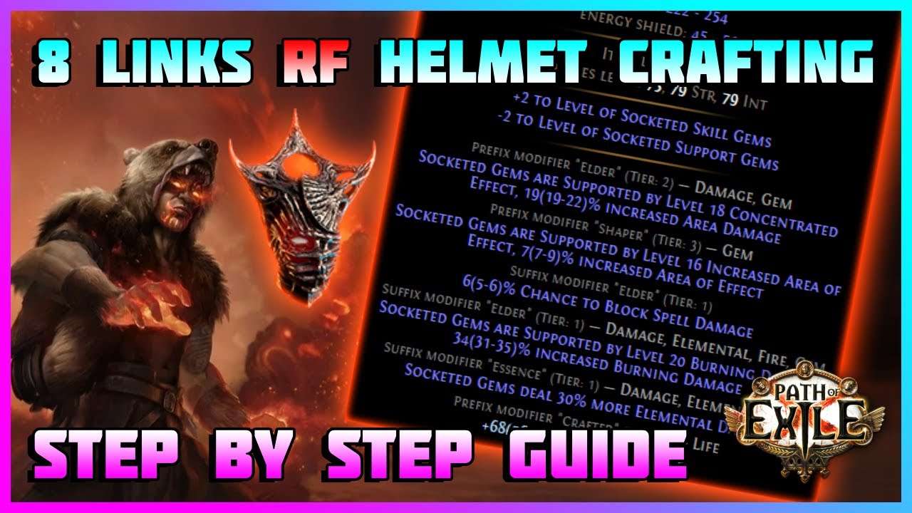 8 ссылок на руководство по изготовлению шлема RF — Path of Exile 3.25 Settlers of Kalguur