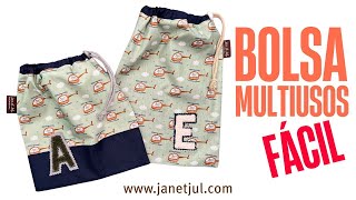 Bolsa Multiusos Impermeable Con Cordón Tutorial Súper Fácil