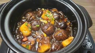 Nấm Đông Cô Khóm kho Nước tương Chua Chua Ngọt Ngọt Mặn Mặn Ăn Cơm Rất Hao