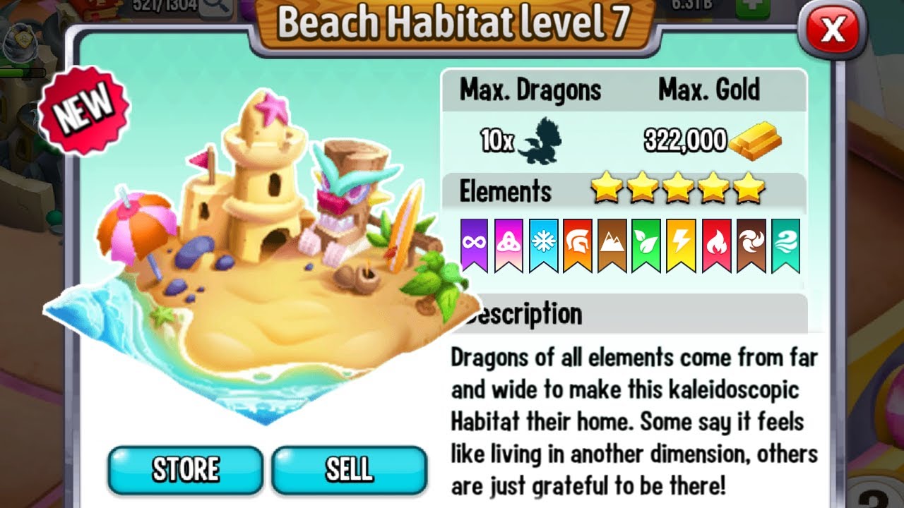 Dragon City - Unlocked Beach Habitat x 20 Legendary Dragons [MAX LEVEL] 😱