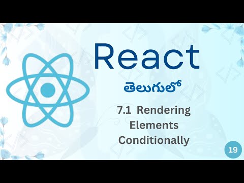 What is Conditional Rendering in React ? | React Full Course in Telugu | TechZoom Media | TZM
