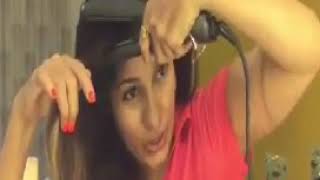 Tanishaa Mukerji Giving Hair styling Tips