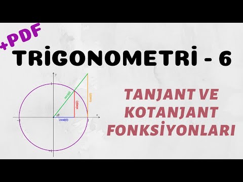 Trigonometri - 6 (Tanjant ve Kotanjant Fonksiyonları)