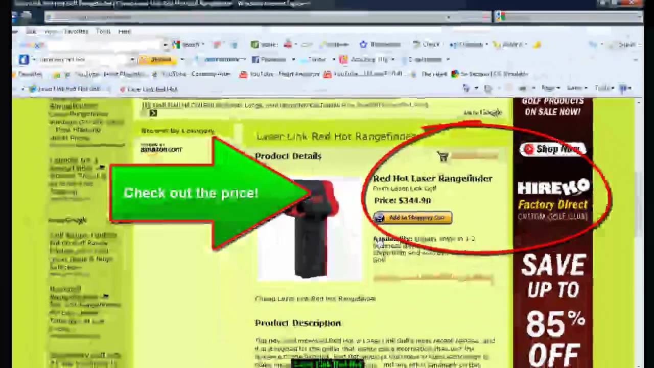 Laser Link Red Hot Golf Rangefinders YouTube