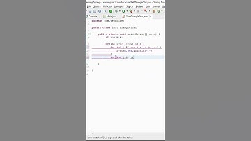 Left Triangle Star Pattern using Java | Java Development | Shashank Dubey