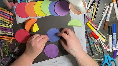 Week 7, Shapes: Fraction Circles Collage, 4th-5th ...
