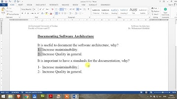 Documenting Software Architecture
