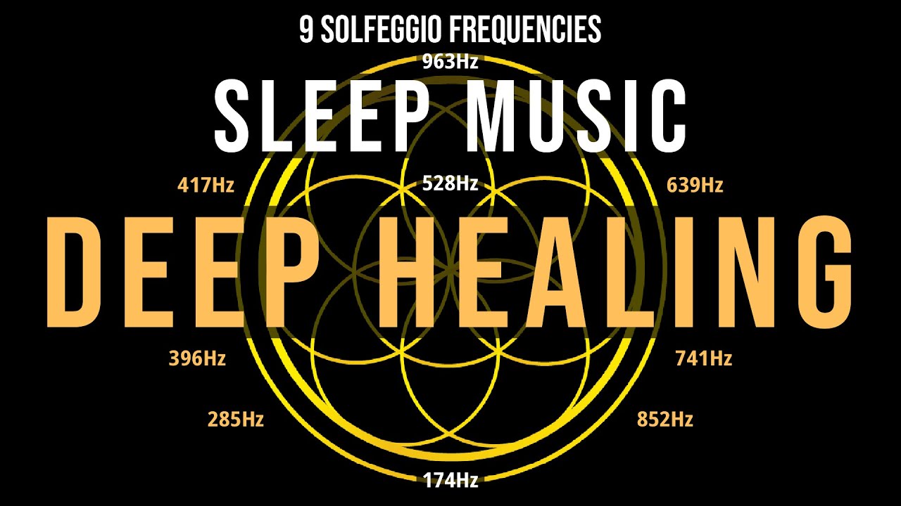 Deep Healing with 528 Hz Healing Frequency ☯ Black Screen Sleep Music ...