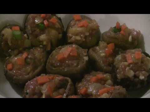 Video: Recipe: Mushrooms Stuffed With Pork And Shrimps On RussianFood.com