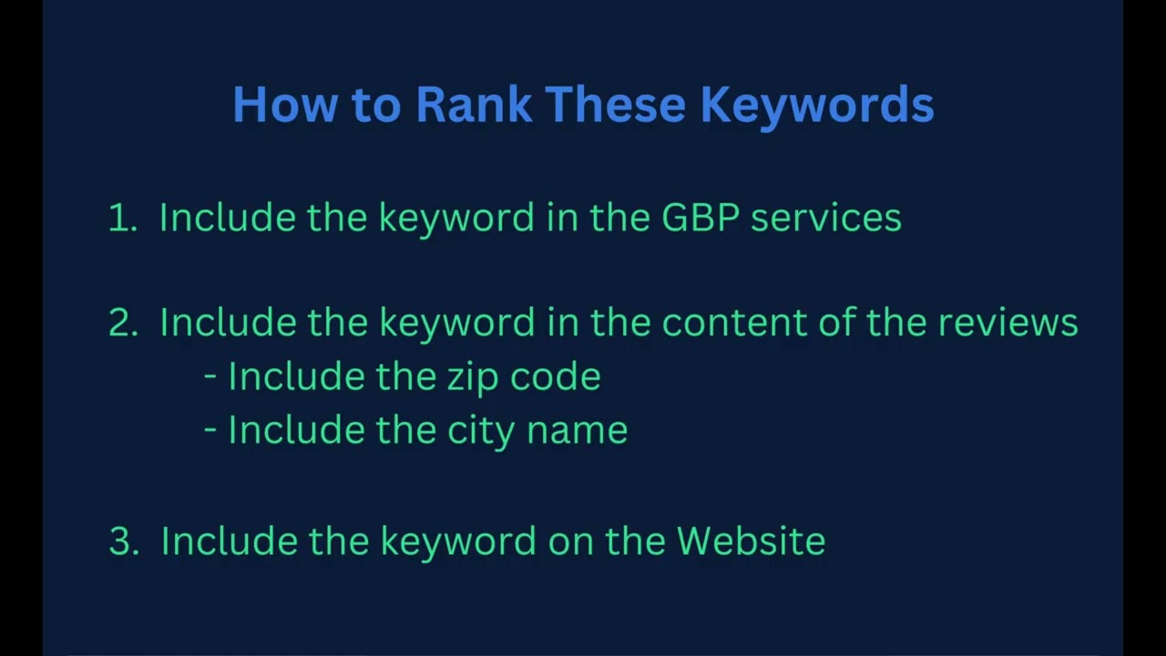 Keyword Research for Local SEO - How to rank for multiple keywords for your Google Business Profile