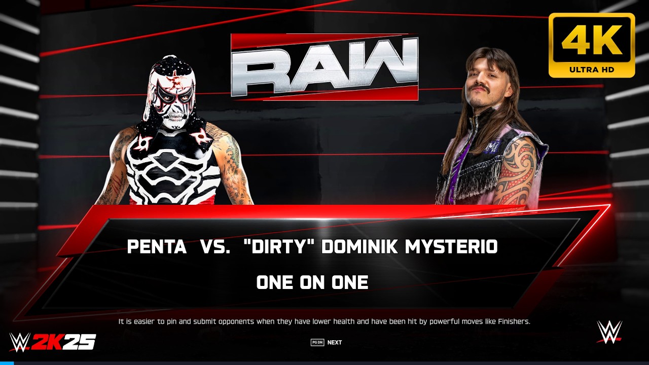 WWE 2K25 - Penta vs. Dominik Mysterio | Monday Night RAW | PC™ [4K60]