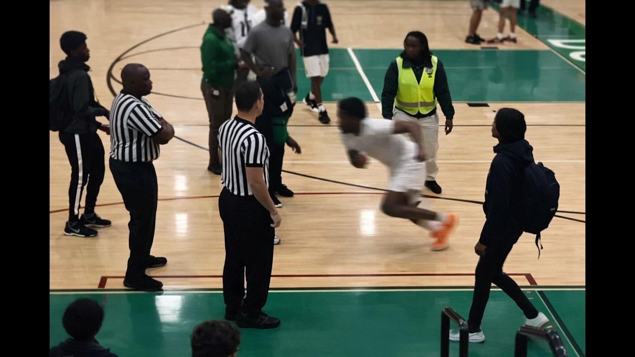 Basketball player throws punches at official after playoff loss video breakdown
