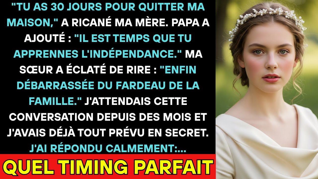Au Dîner Familial, Ma Mère A Ricané: « Tu As 30 Jours Pour Quitter Ma Maison! » — Je Souriais Déjà..