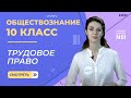 Трудовое право. Видеоурок 23. Обществознание 10 класс