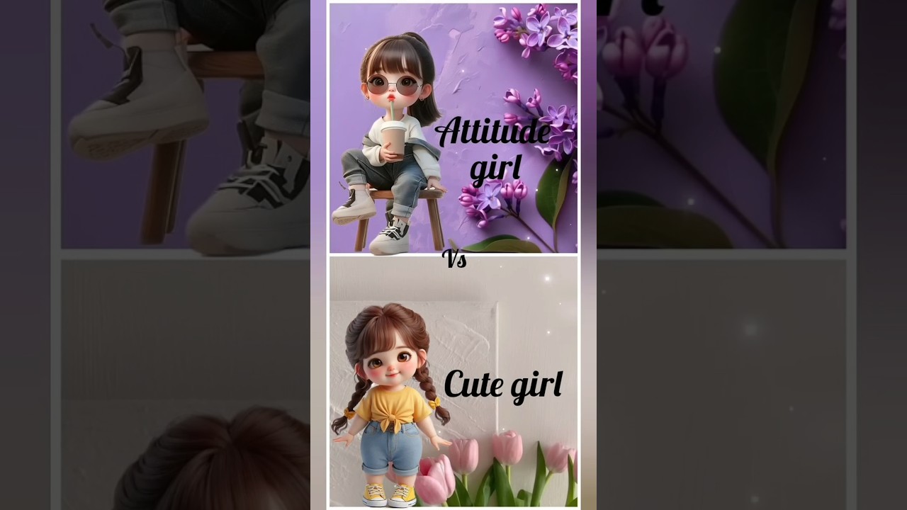Cute girl🥰 vs 😏attitude girl